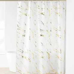 Rideau de douche effet marbre (180 x 200 cm) Aquamarbre Blanc