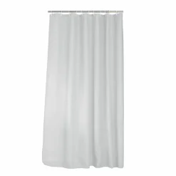 Rideau de douche effet tissé à anneaux (180 x 200 cm) Quartz Blanc