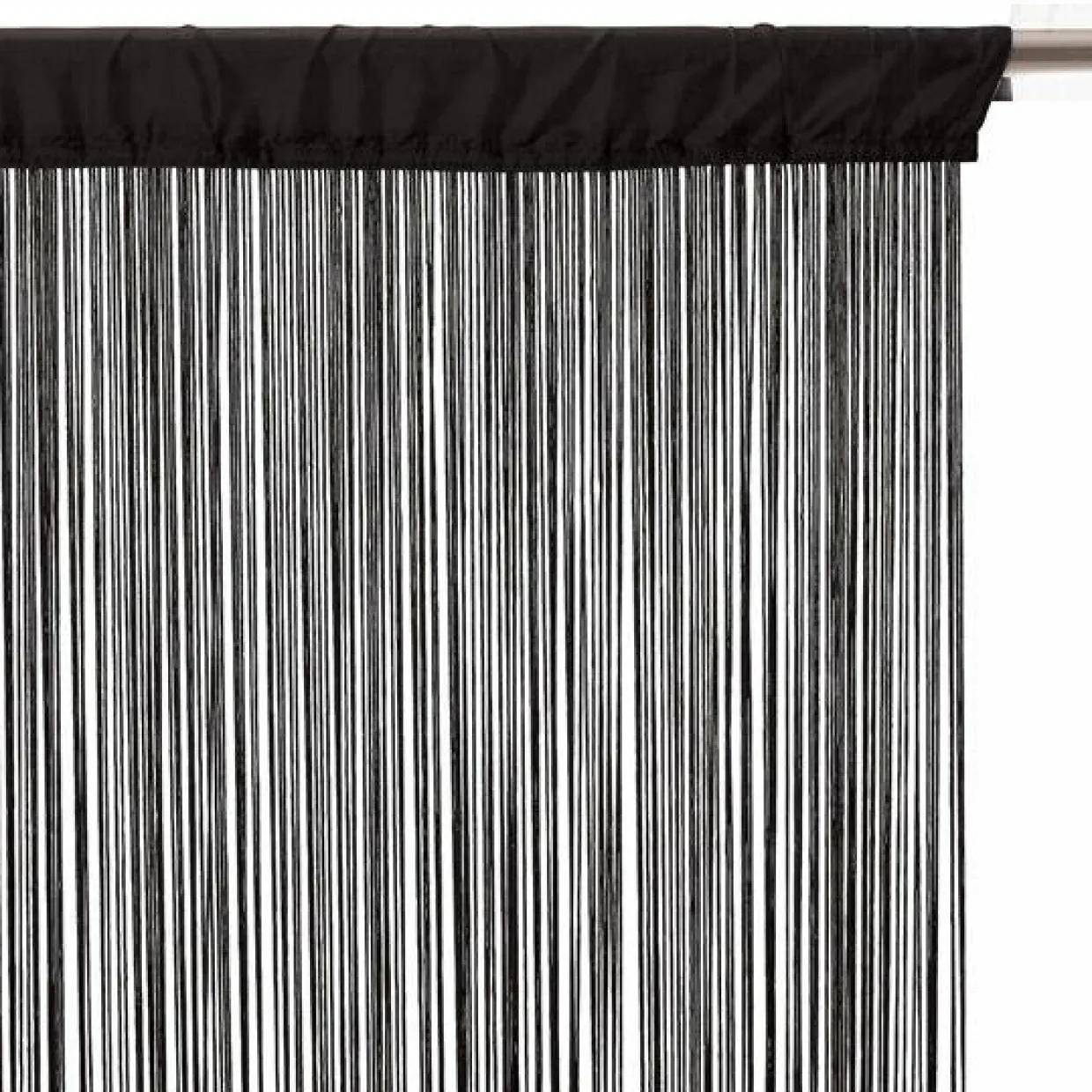 Rideau de fil (90 x H200 cm) Uni Noir
