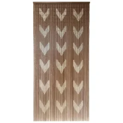Rideau de porte bambou (90 x 200 cm) Chevron Taupe