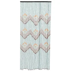 Rideau de porte perles bambou (90 x 200 cm) Silver Bleu