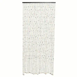Rideau de porte perles bois (90 x 200 cm) Ally Multicolore