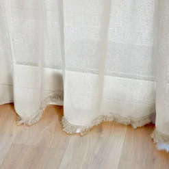 Rideau de porte tissé (135 x 225 cm) Natural Ecru