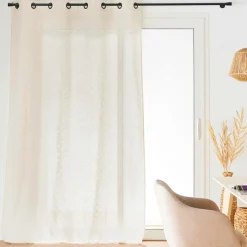 Rideau effet lin tissé (140 x 260 cm) Logan Ecru
