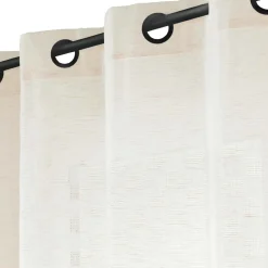 Rideau effet lin tissé (140 x 260 cm) Logan Ecru