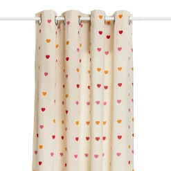 Rideau enfant coton recyclé (140 x 260 cm) Amour Multicolore