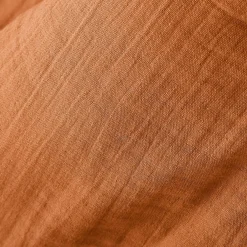 Rideau gaze de coton ajustable (140 x max 300 cm) Gaïa Abricot