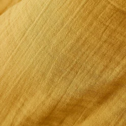 Rideau gaze de coton ajustable (280 x max 300 cm) Gaïa Jaune safran