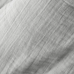 Rideau gaze de coton ajustable (140 x max 300 cm) Gaïa Gris nuage