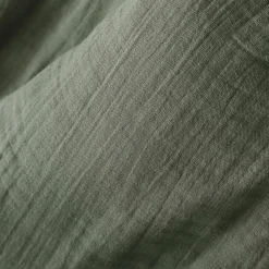 Rideau gaze de coton galon fronceur (180 x 240 cm) Gaïa Vert romarin