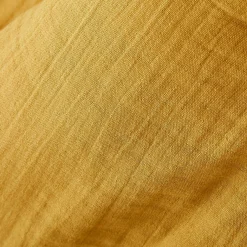 Rideau gaze de coton galon fronceur (180 x 240 cm) Gaïa Jaune safran