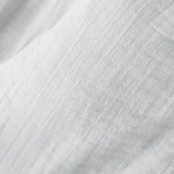 Rideau gaze de coton galon fronceur (140 x 240 cm) Gaïa Gris nuage