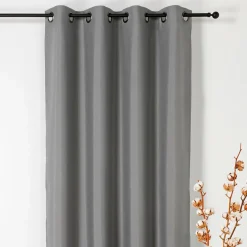 Rideau ignifugé (135 x 240 cm) Double Natte Gris