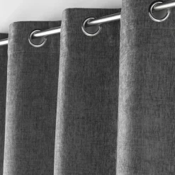 Rideau œillets velours (140 x 260 cm) Verra Gris anthracite