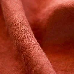 Rideau lin lavé ajustable (140 x max 270 cm) Louise Terracotta