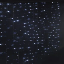 Rideau lumineux à piles H2 m L1,50 m 300 LED Blanc froid