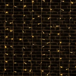 Rideau lumineux H2 m L1,5 m 300 LED Blanc chaud