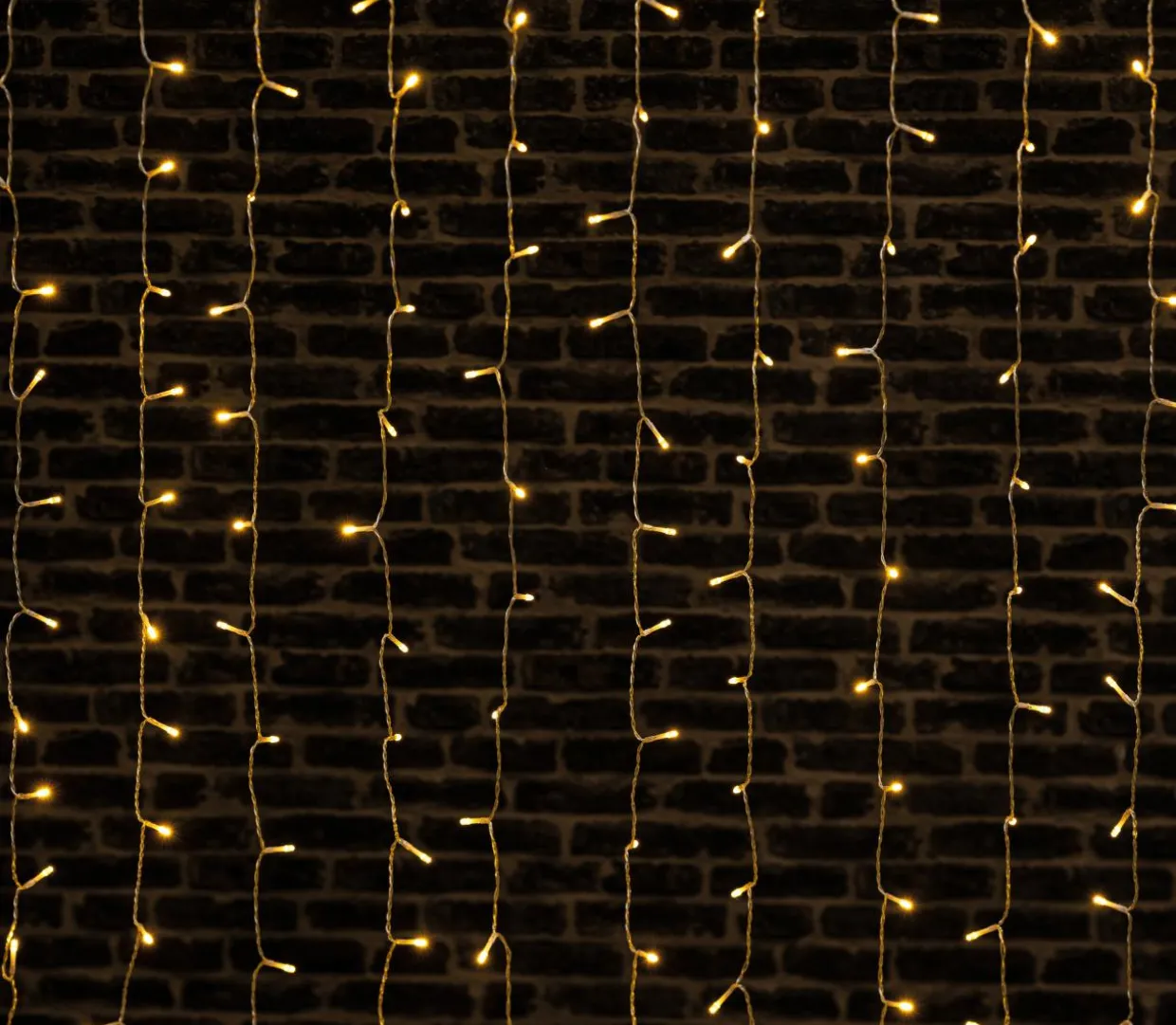 Rideau lumineux H2 m L3 m 600 LED Blanc chaud