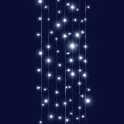 Rideau lumineux interconnectable H2 m L2 m 96 LED Chute de neige Blanc froid