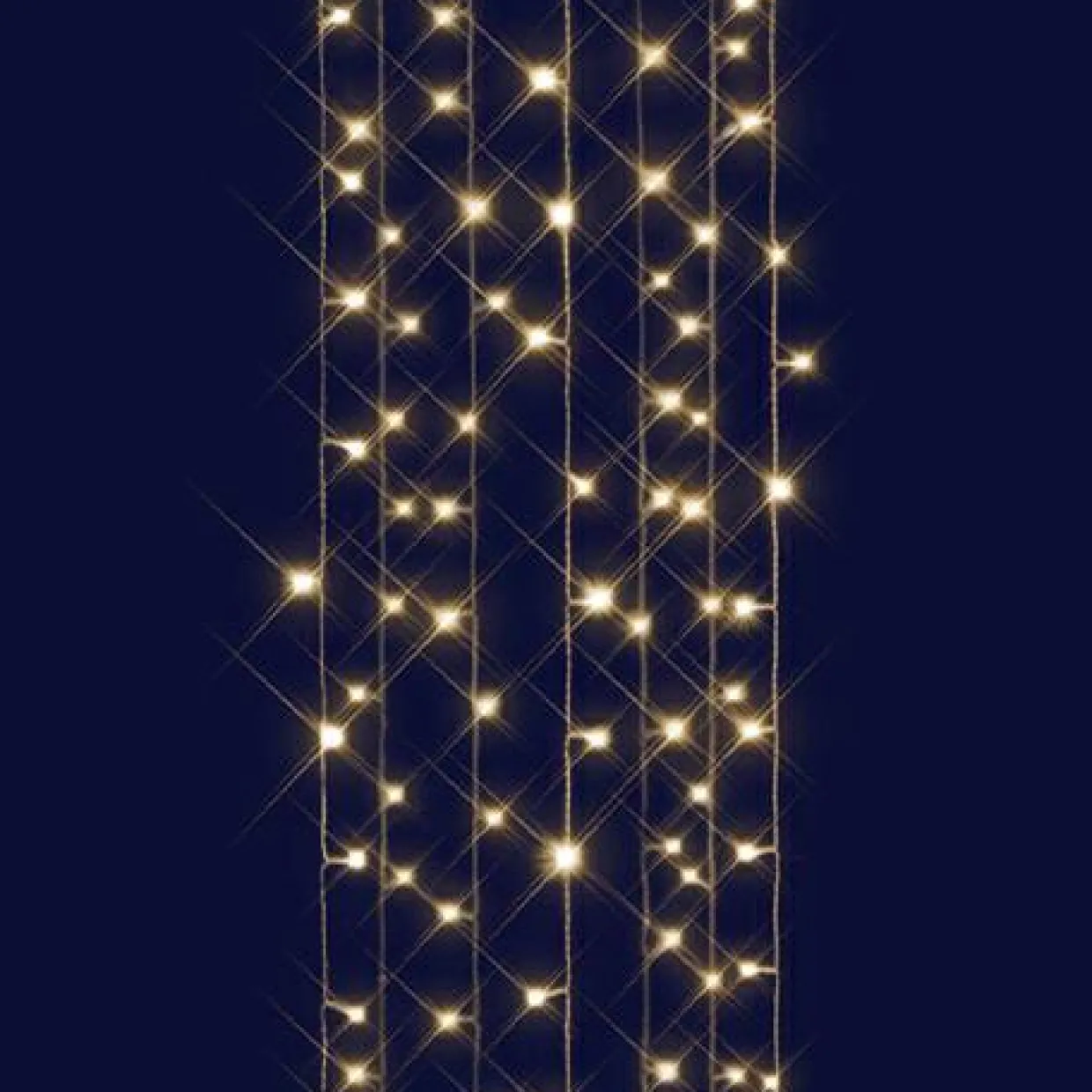 Rideau lumineux interconnectable H2 m L2 m 96 LED Flash Blanc chaud