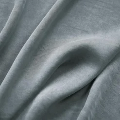 Rideau lyocell Tencel™ ajustable (140 x max 270 cm) Olivia Bleu stone