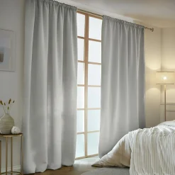 Rideau obscurcissant thermique galon fronceur (140 x 240 cm) Calore Gris clair