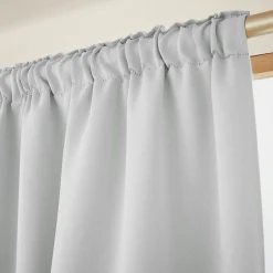 Rideau obscurcissant thermique galon fronceur (140 x 240 cm) Calore Gris clair