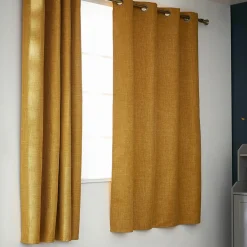 Rideau obscurcissant thermique (140 x 180 cm) Alba Jaune moutarde