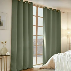 Rideau obscurcissant thermique (140 x 280 cm) Calore Vert kaki