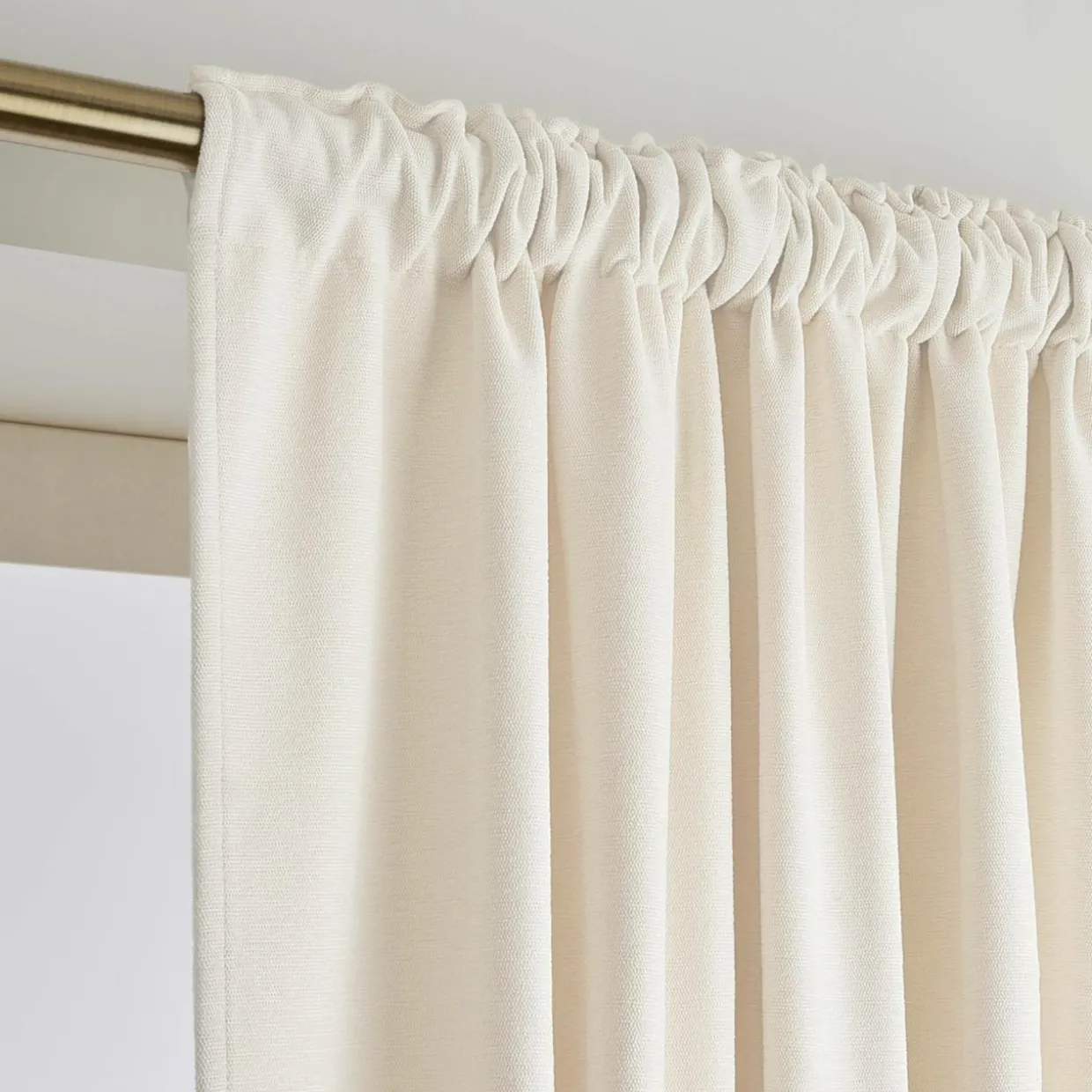 Rideau obscurcissant thermique galon fronceur (280 x 240 cm) Minuit Beige sable