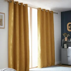 Rideau obscurcissant thermique (140 x 240 cm) Alba Jaune moutarde