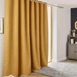 Rideau obscurcissant thermique (280 x 240 cm) Alba Jaune moutarde