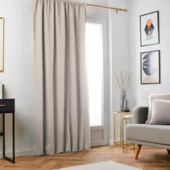 Rideau obscurcissant thermique galon fronceur (280 x 240 cm) Minuit Taupe