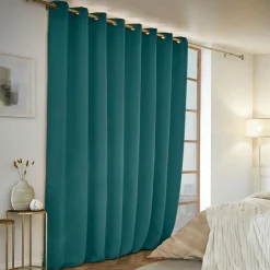 Rideau obscurcissant thermique (280 x 260 cm) Calore Bleu canard