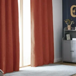 Rideau obscurcissant thermique galon fronceur (140 x 240 cm) Alba Terracotta