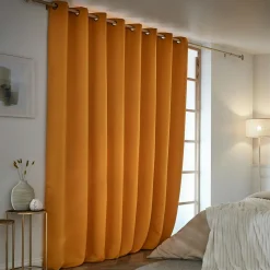 Rideau obscurcissant thermique (280 x 260 cm) Calore Jaune moutarde