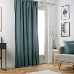 Rideau obscurcissant thermique galon fronceur (140 x 240 cm) Minuit Gris bleu