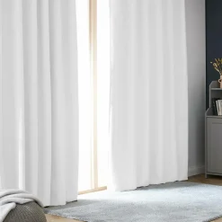 Rideau obscurcissant thermique galon fronceur (140 x 240 cm) Alba Blanc perle