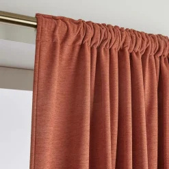 Rideau obscurcissant thermique galon fronceur (280 x 240 cm) Minuit Terracotta
