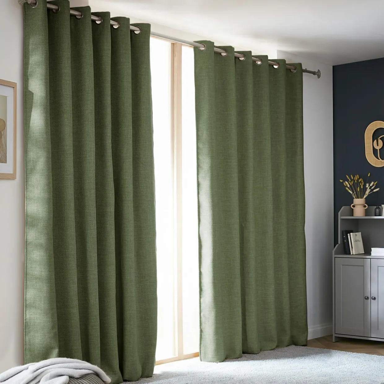 Rideau obscurcissant thermique (180 x 260 cm) Alba Vert kaki