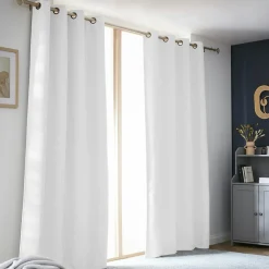 Rideau obscurcissant thermique (140 x 240 cm) Alba Blanc perle