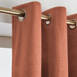 Rideau obscurcissant thermique (140 x 180 cm) Minuit Terracotta