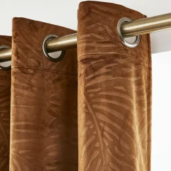Rideau obscurcissant velours (140 x 240 cm) Fern Camel