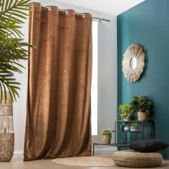 Rideau obscurcissant velours (140 x 240 cm) Fern Camel