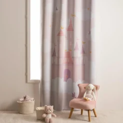 Rideau occultant enfant (135 x 260 cm) Château Rose
