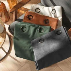 Rideau occultant velours (140 x 260 cm) Olympe Gris anthracite