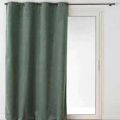 Rideau occultant velours (140 x 260 cm) Olympe Vert kaki
