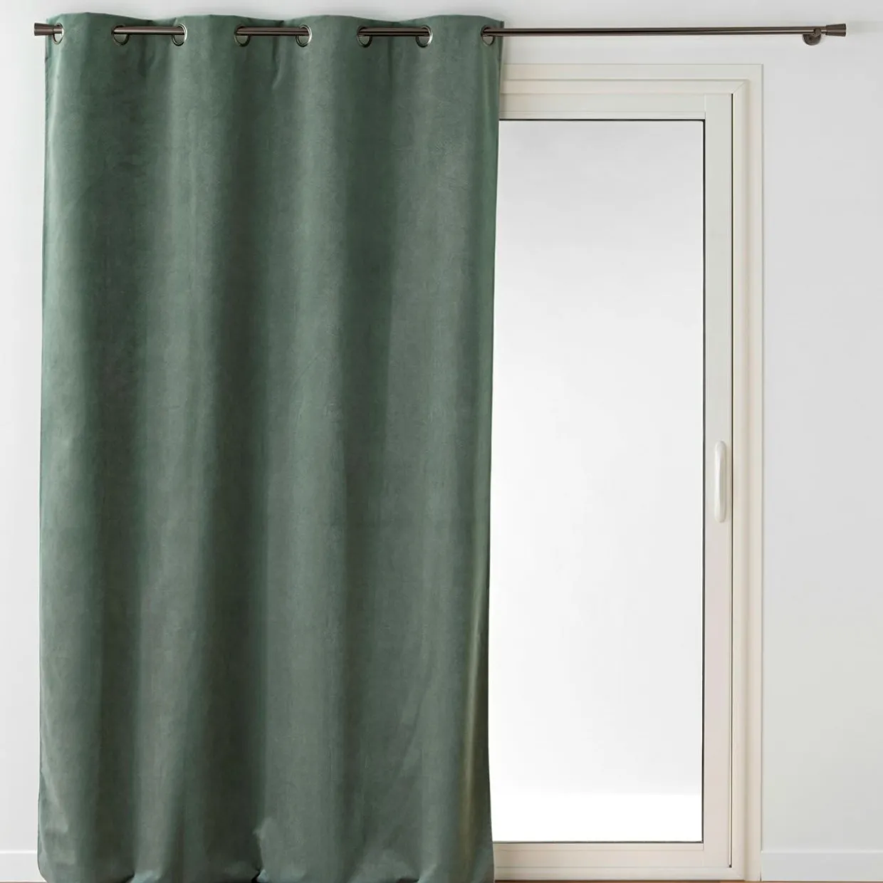 Rideau occultant velours (140 x 260 cm) Olympe Vert kaki