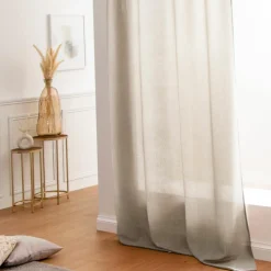 Rideau oeillets (140 x 260 cm) Bea Taupe clair