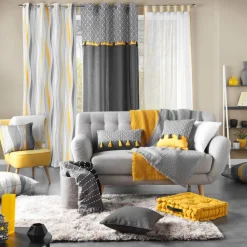 Rideau oeillets (140 x 260 cm) Ondulys Blanc